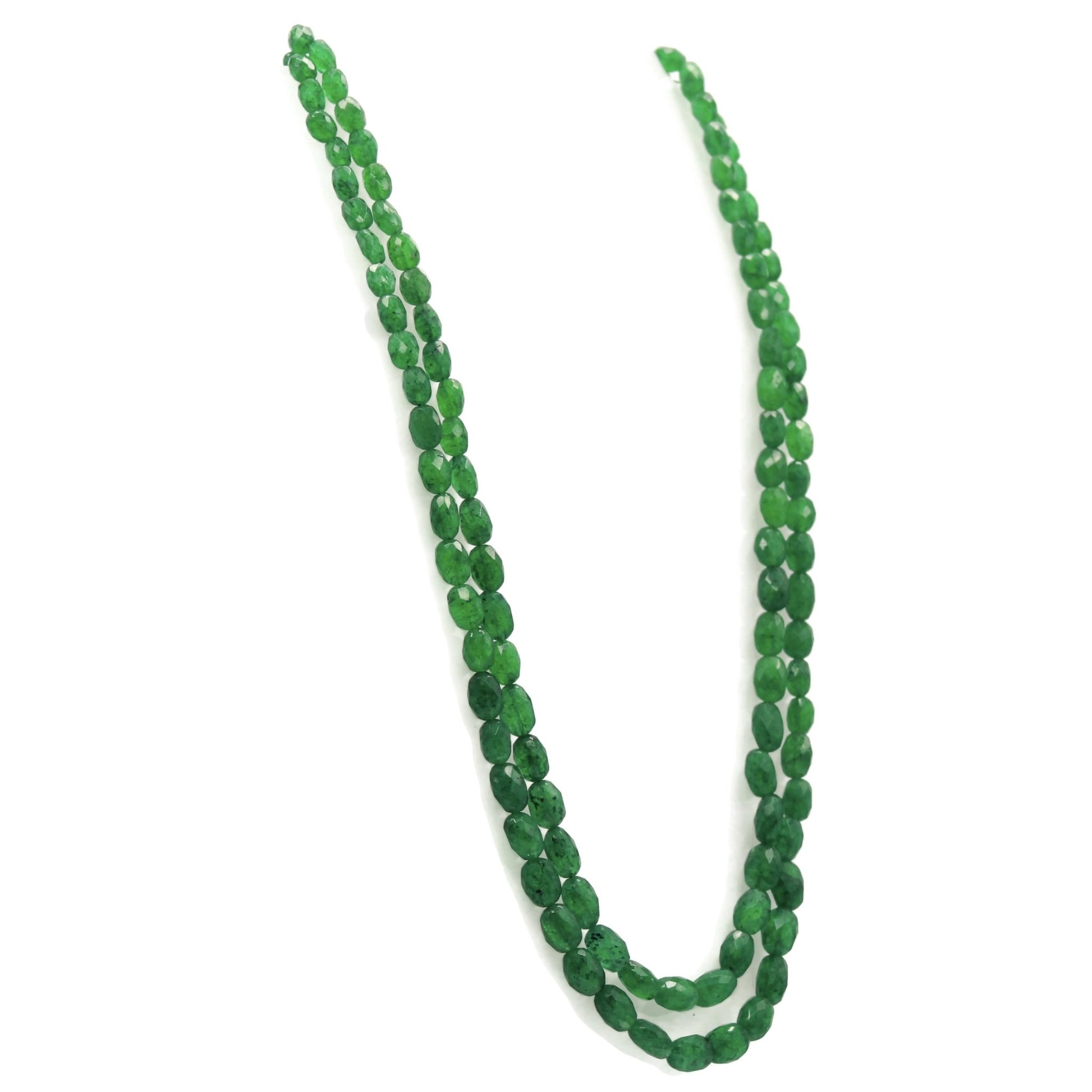 Natural Emerald Beaded Necklace - Taj Mahal Gems