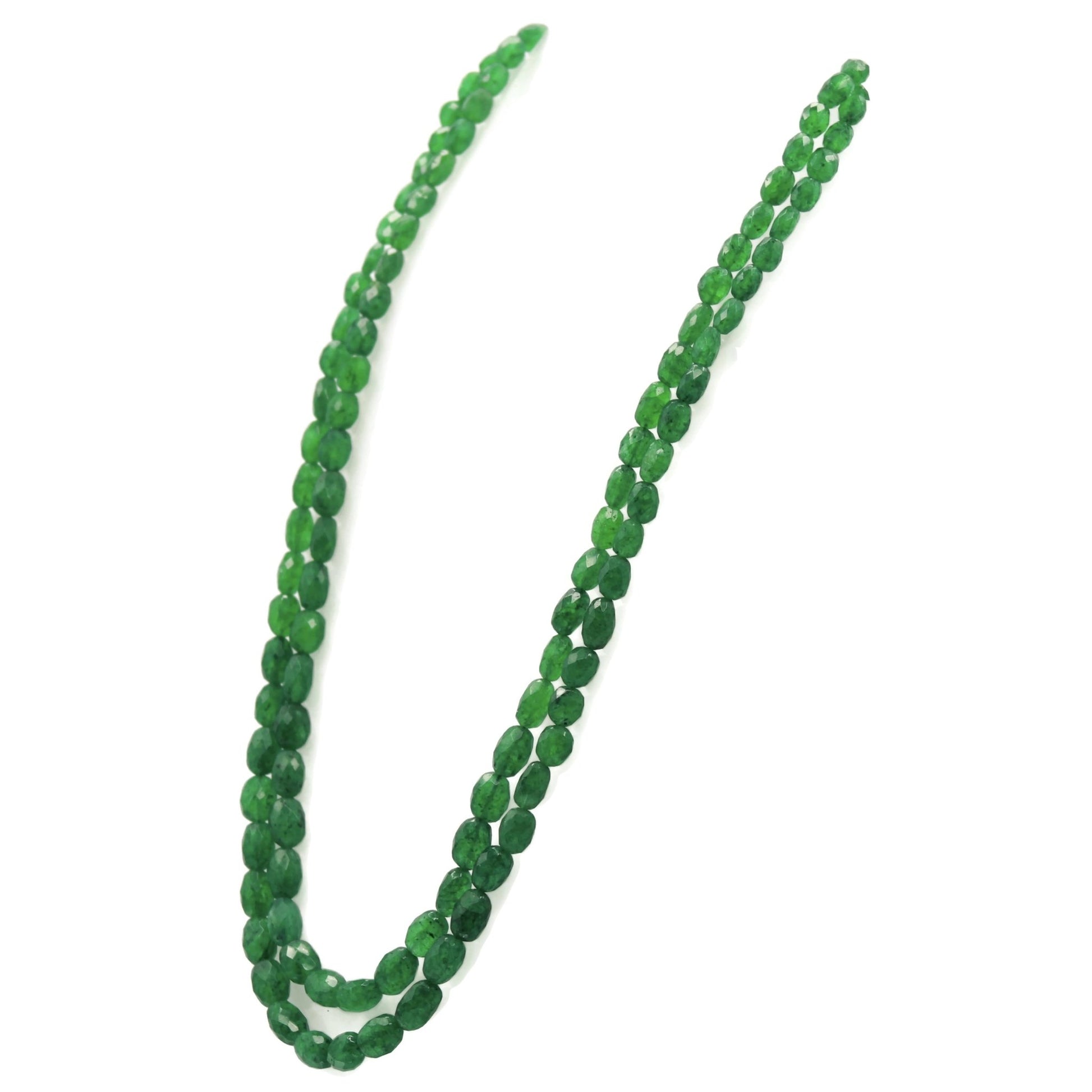 Natural Emerald Beaded Necklace - Taj Mahal Gems
