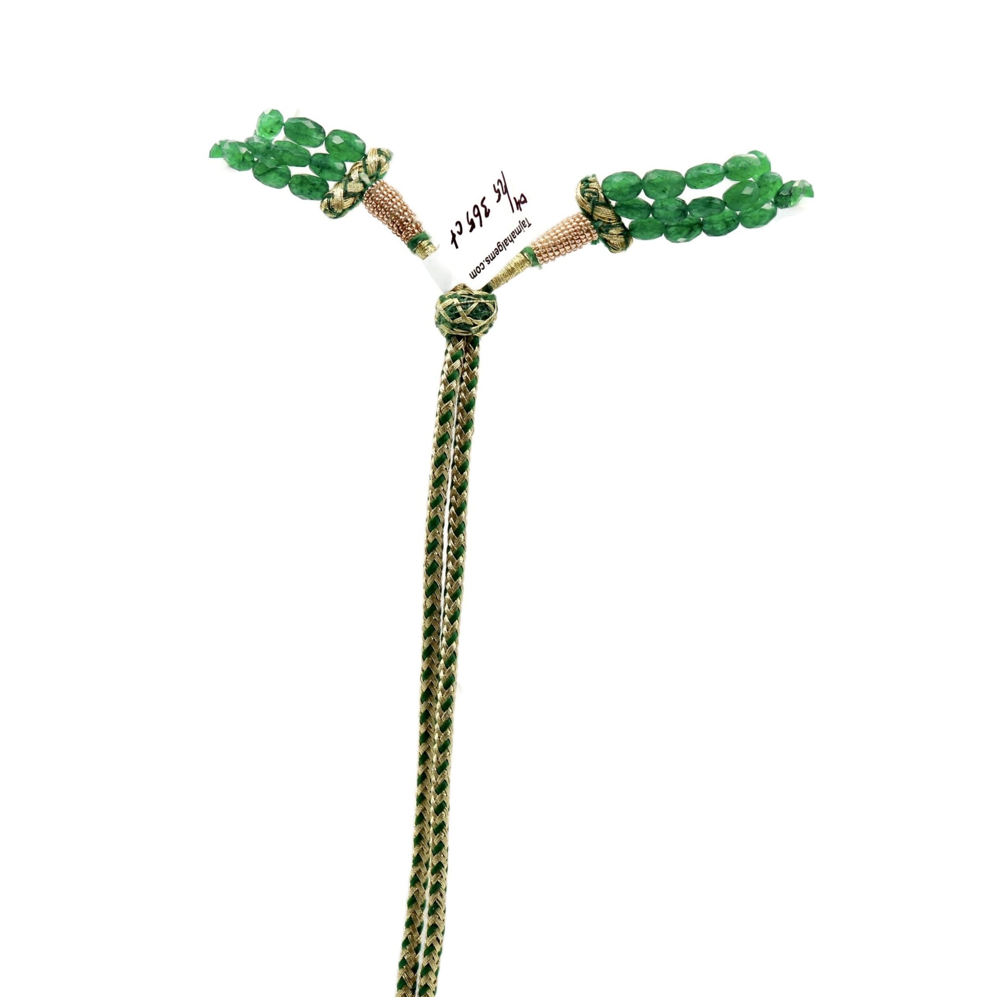 Natural Emerald Beaded Necklace - Taj Mahal Gems