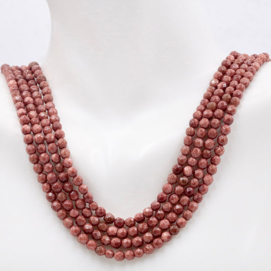 Natural Goldstone Sandstone Beads - Taj Mahal Gems