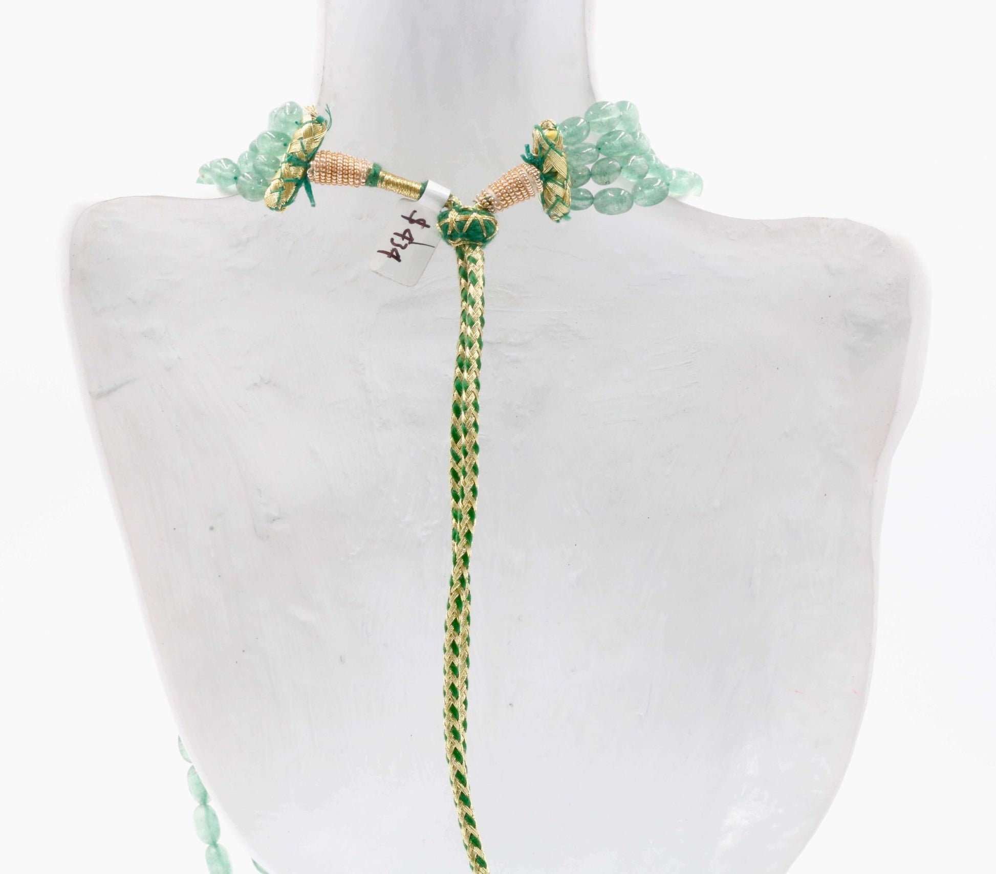 Natural Green Quartz Beaded Necklace - Taj Mahal Gems