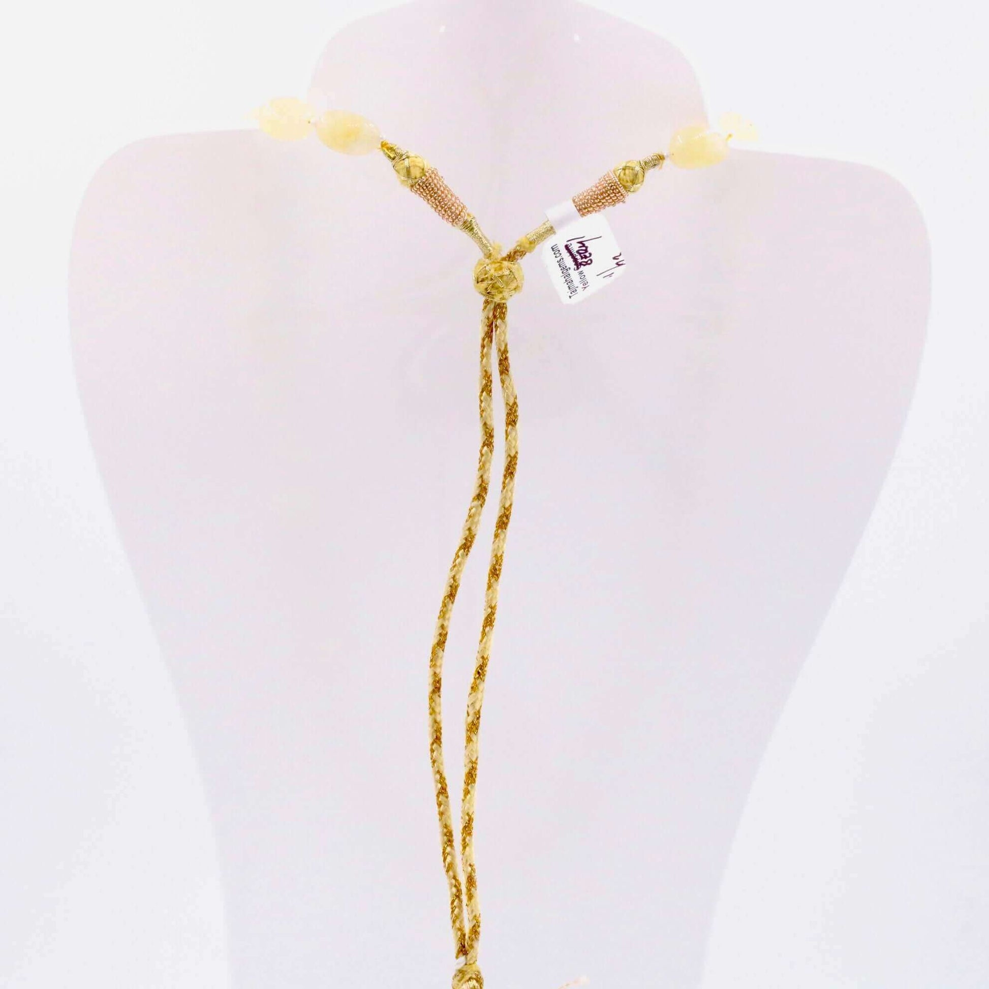 Natural Heliodor Beaded Necklace - Taj Mahal Gems