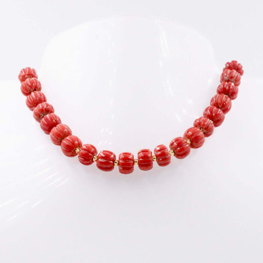 Natural Italian Coral Beaded Strand - Taj Mahal Gems