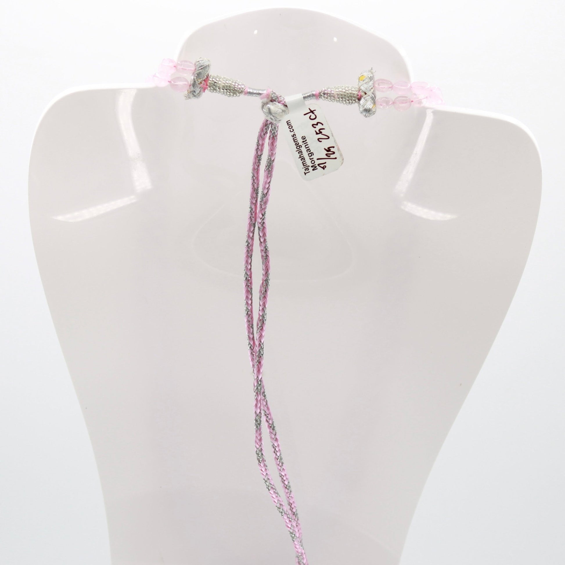 Natural Morganite Beaded Necklace - Taj Mahal Gems