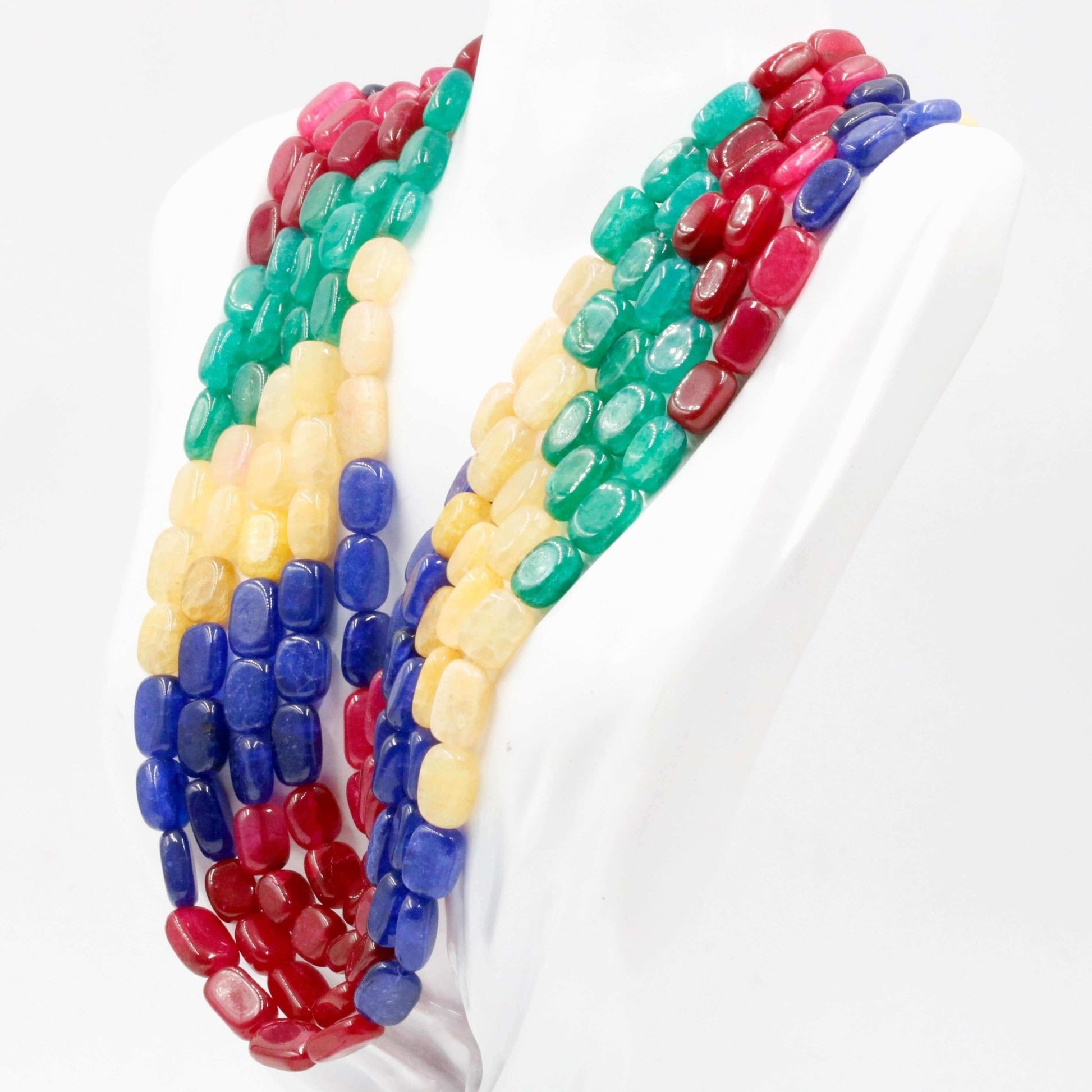 Natural Multi - color Quartz Necklace - Taj Mahal Gems
