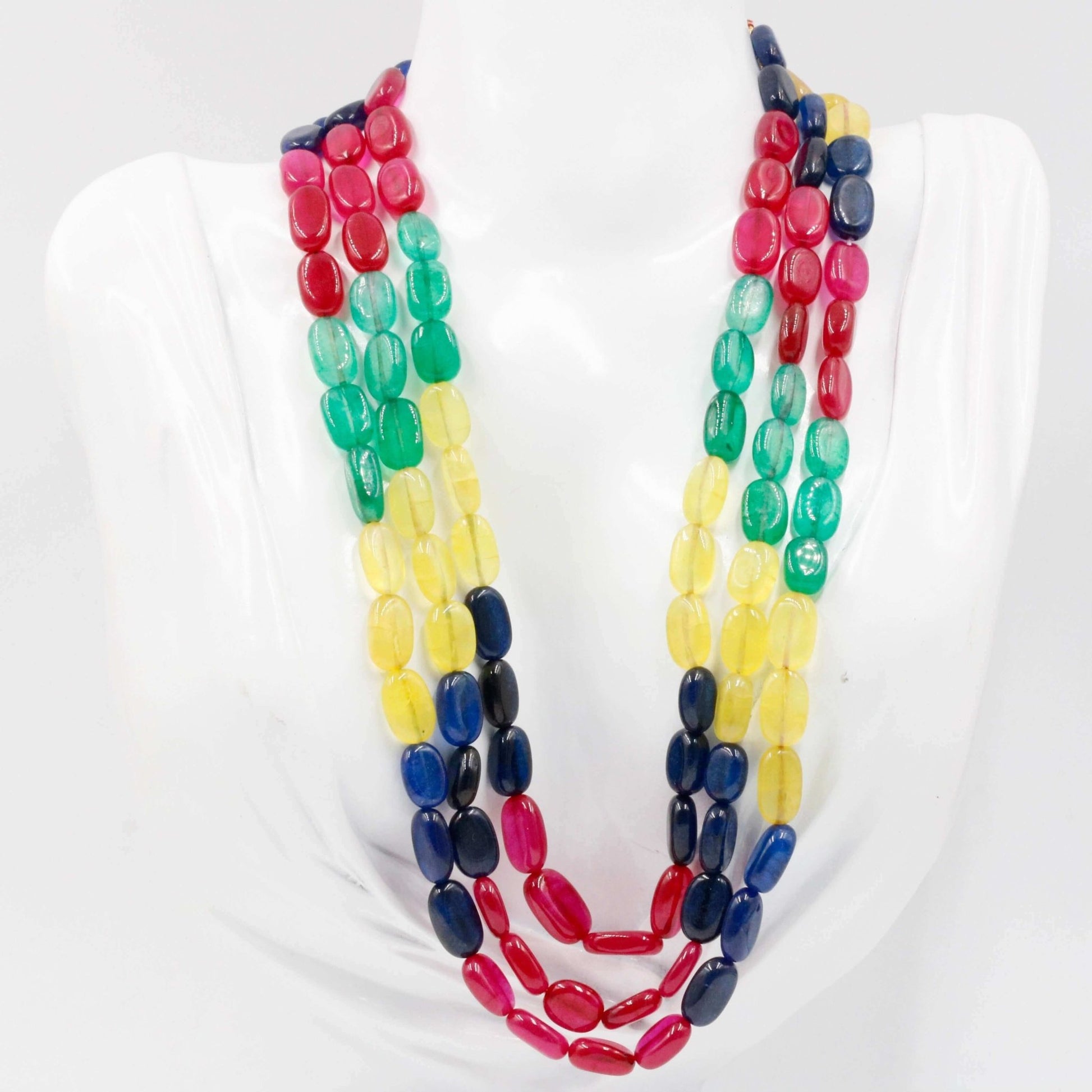 Natural Multi - color Quartz Necklace - Taj Mahal Gems