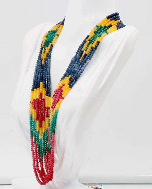 Natural Multi - Color Quartz Necklace - Taj Mahal Gems