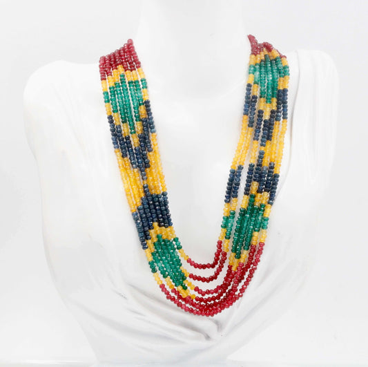Natural Multi - color Quartz Necklace - Taj Mahal Gems