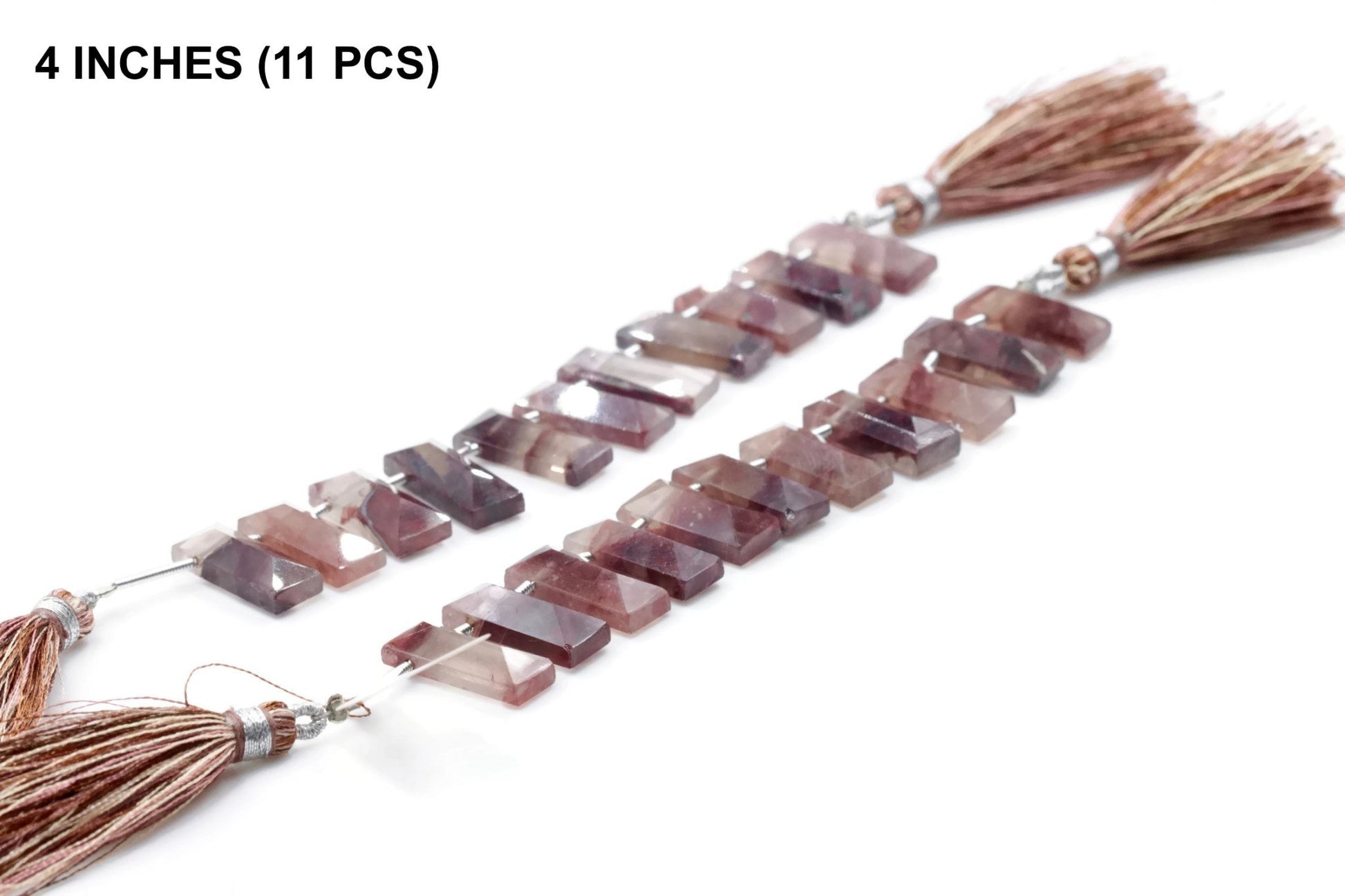 Natural Phantom Quartz Strand - Taj Mahal Gems