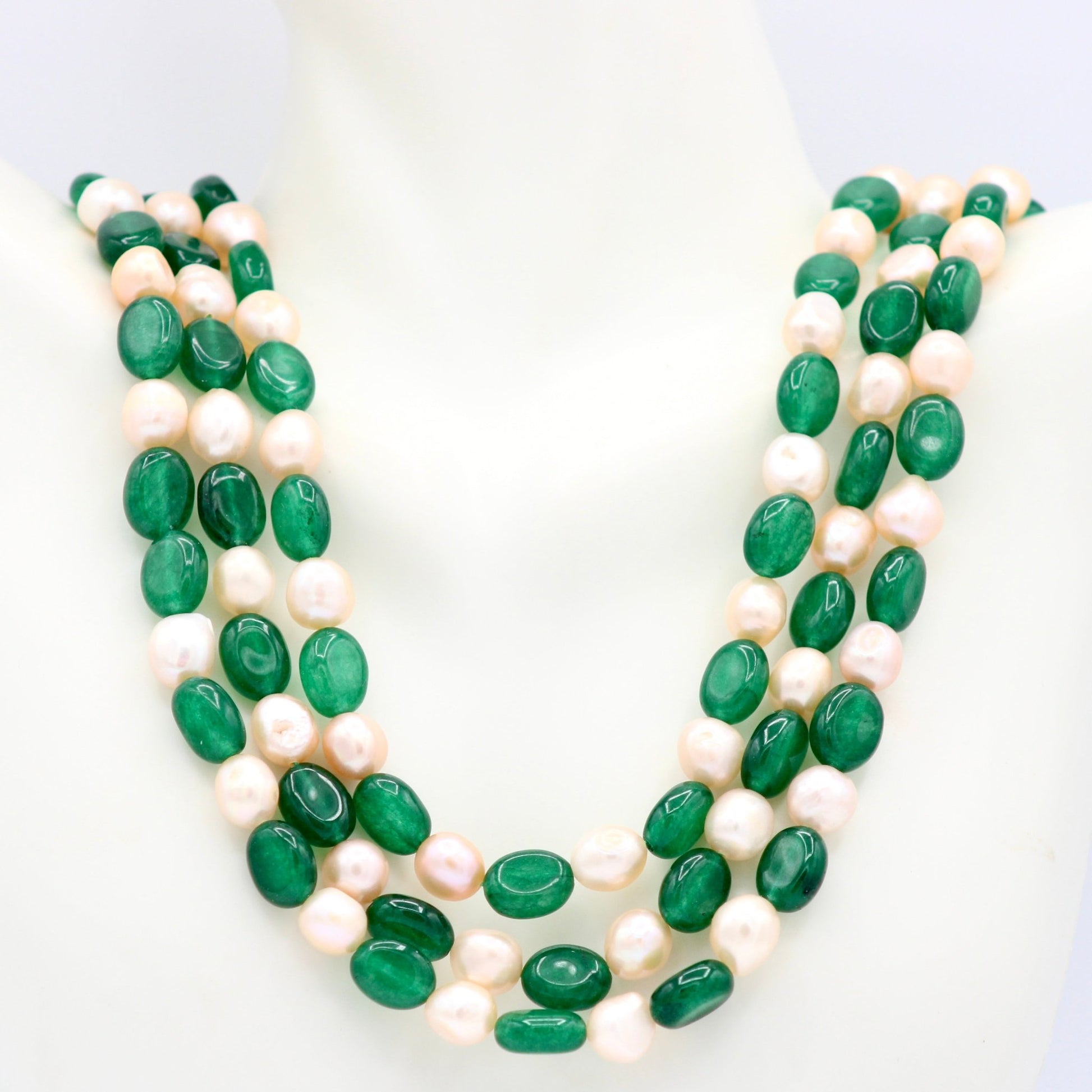 Natural Quartz with Pearl Necklace - Taj Mahal Gems