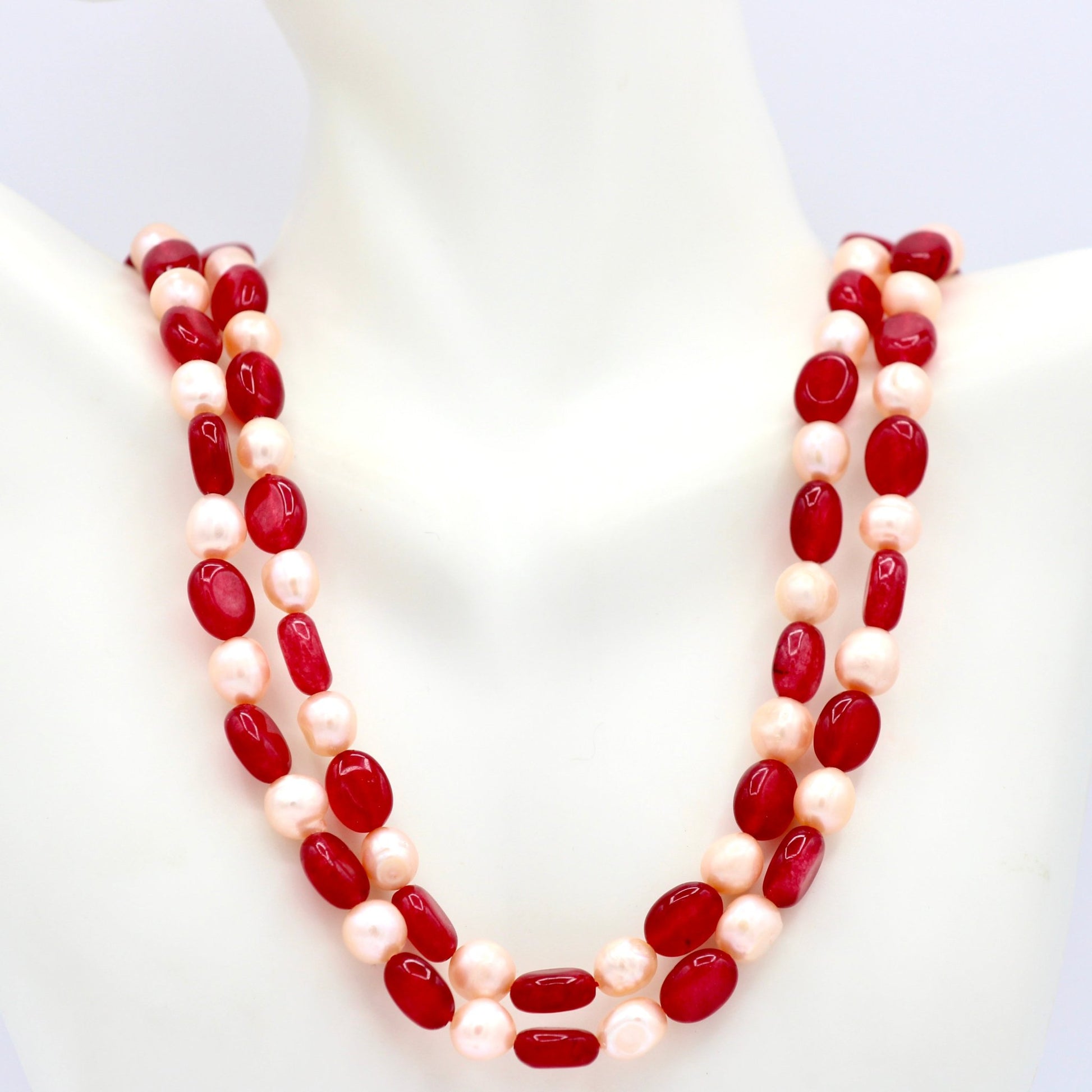 Natural Quartz with Pearl Necklace - Taj Mahal Gems