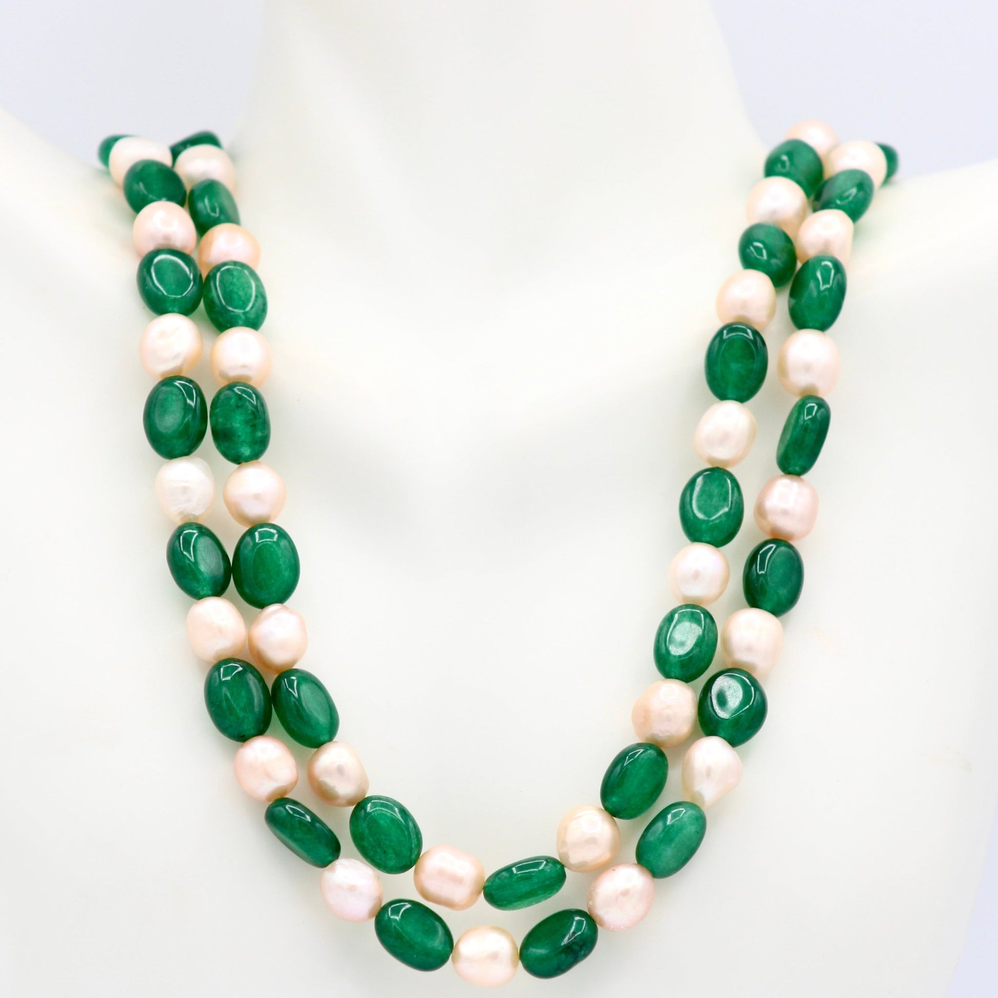 Natural Quartz with Pearl Necklace - Taj Mahal Gems