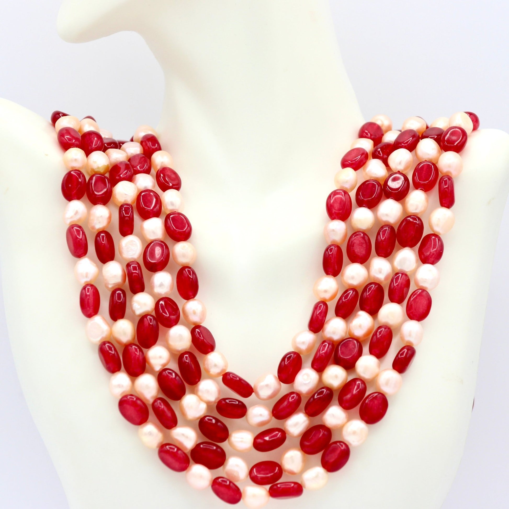 Natural Quartz with Pearl Necklace - Taj Mahal Gems