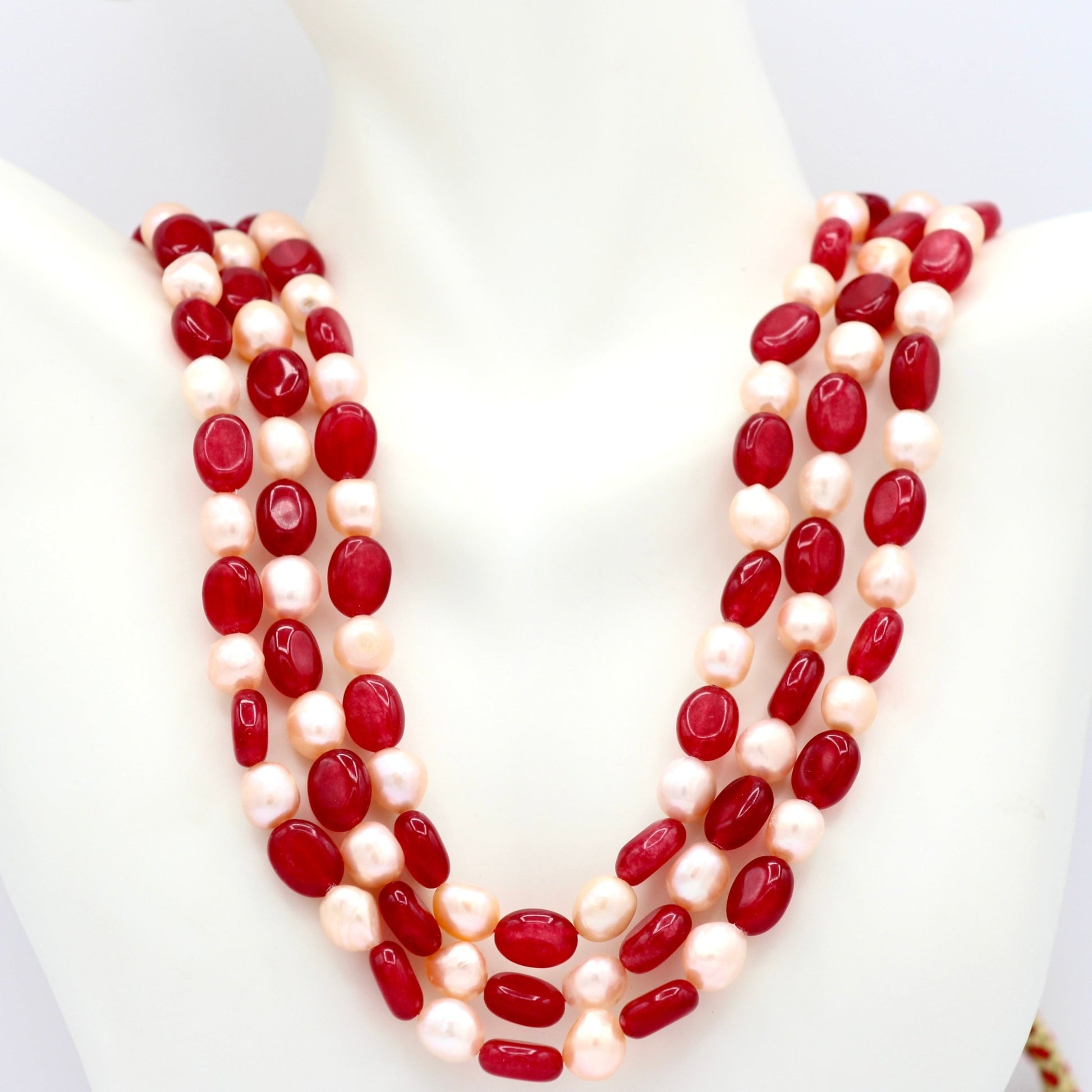 Natural Quartz with Pearl Necklace - Taj Mahal Gems
