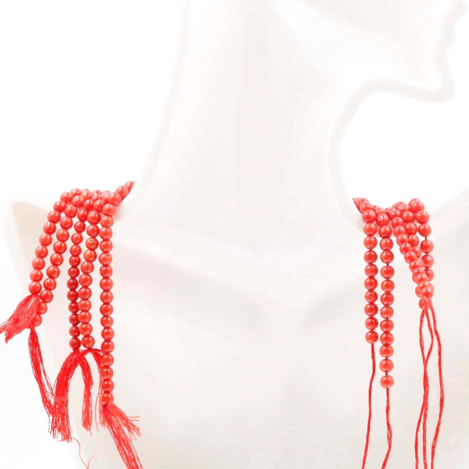 Natural Red Coral Beads Strand - Taj Mahal Gems