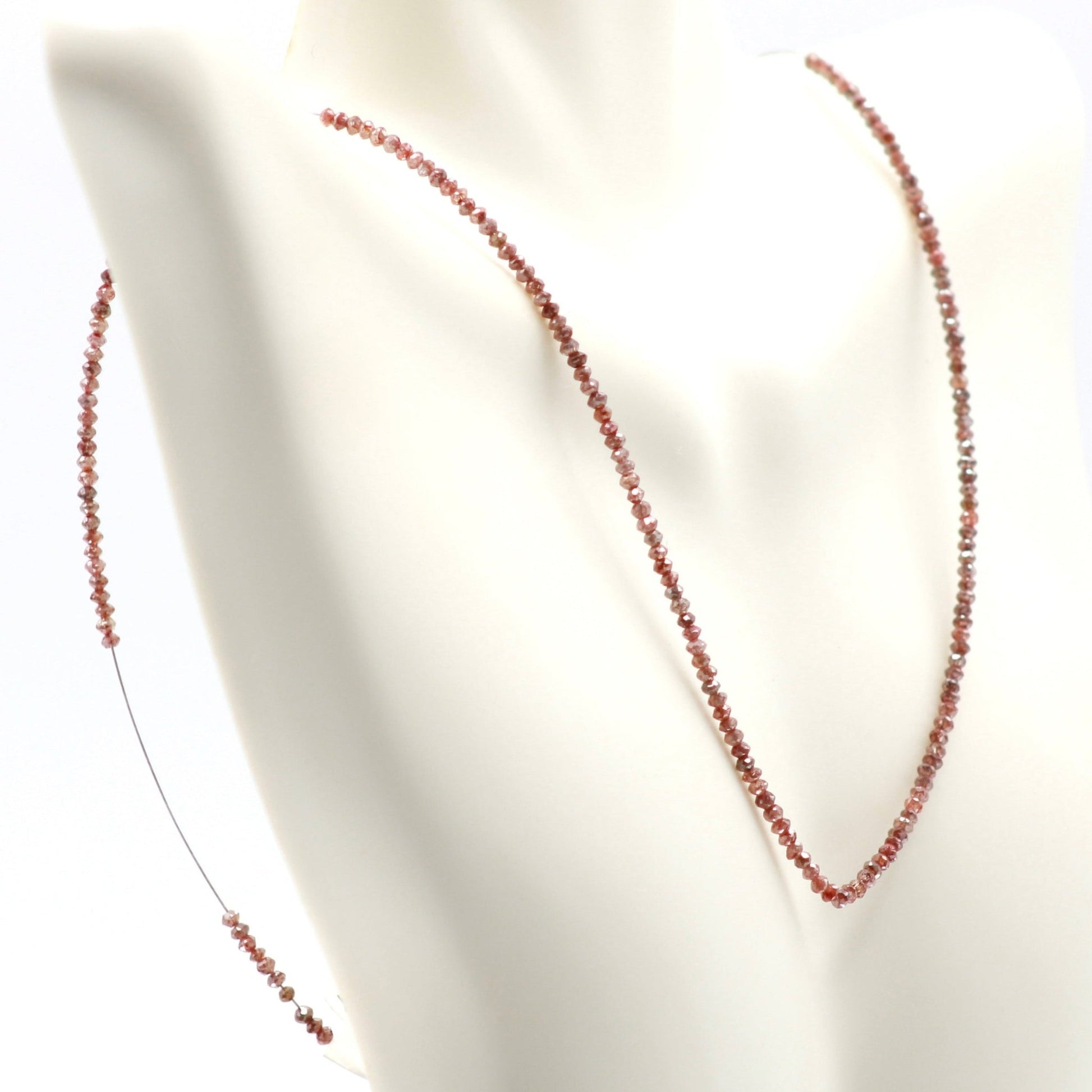 Natural Red Diamond Strand 15.90cts - Taj Mahal Gems