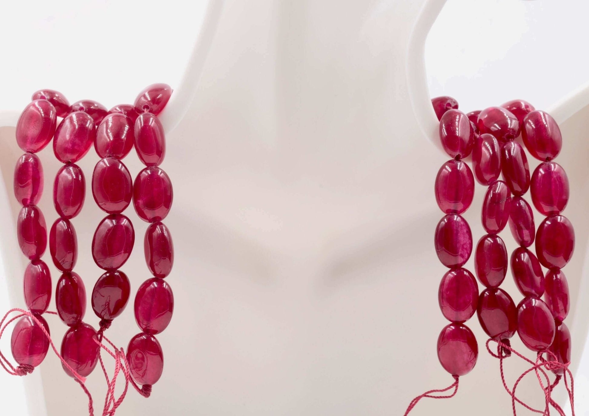 Natural Red Quartz Beads Strand - Taj Mahal Gems