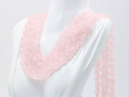 Natural Rose Quartz Beaded Necklace - Taj Mahal Gems
