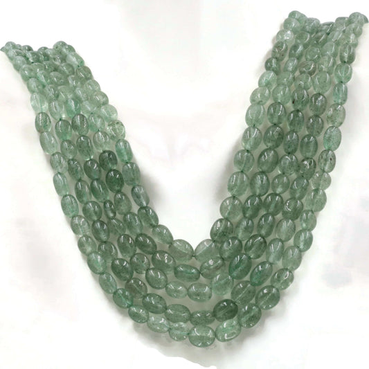Natural Russian Emerald Aventurine Quartz Necklace - Taj Mahal Gems