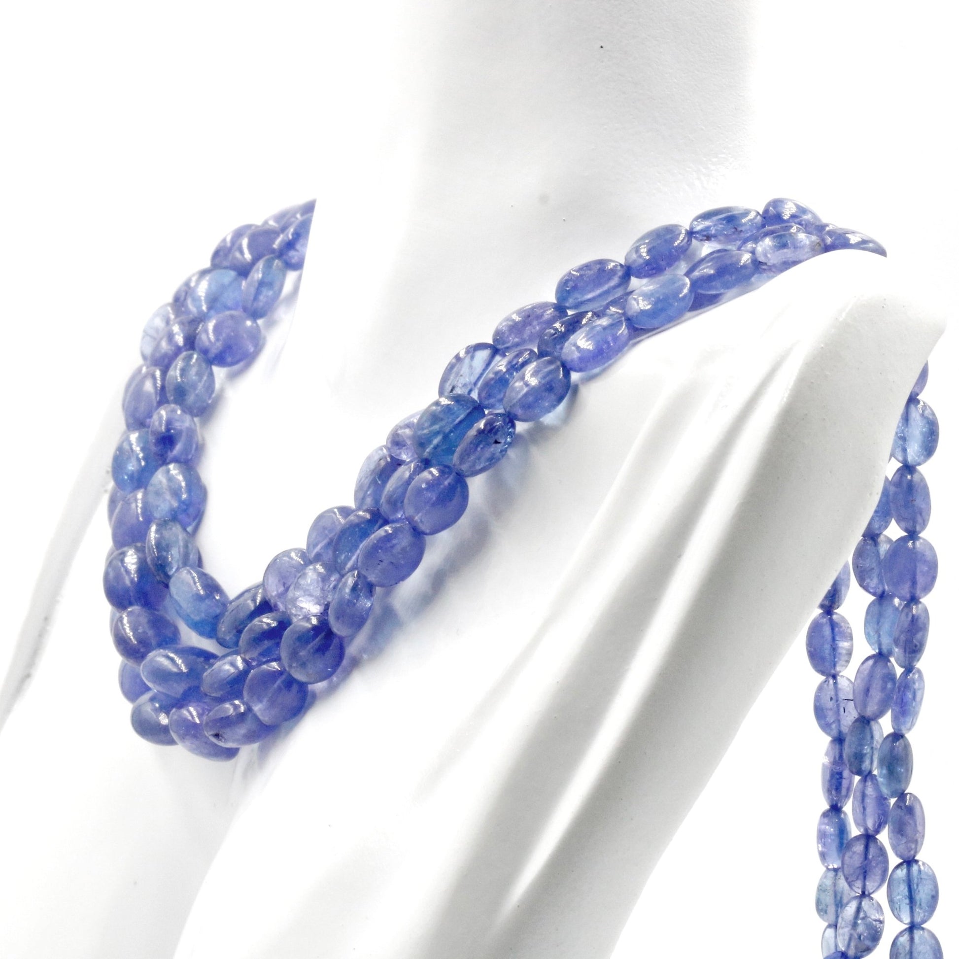 Natural Tanzanite Beaded Necklace - Taj Mahal Gems
