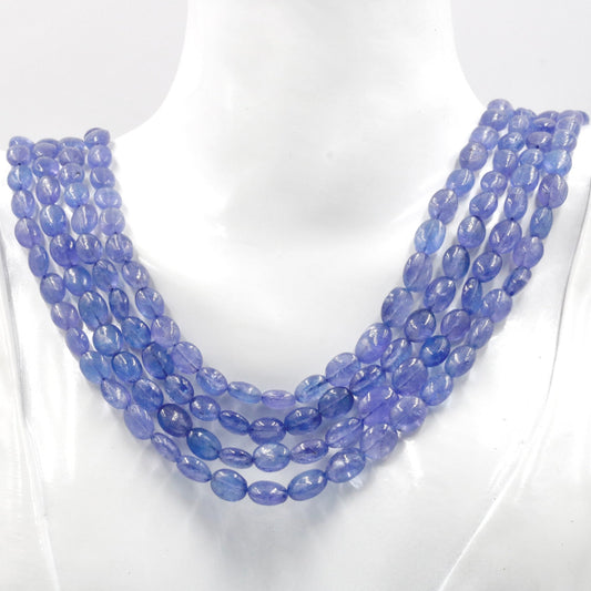 Natural Tanzanite Beaded Necklace - Taj Mahal Gems