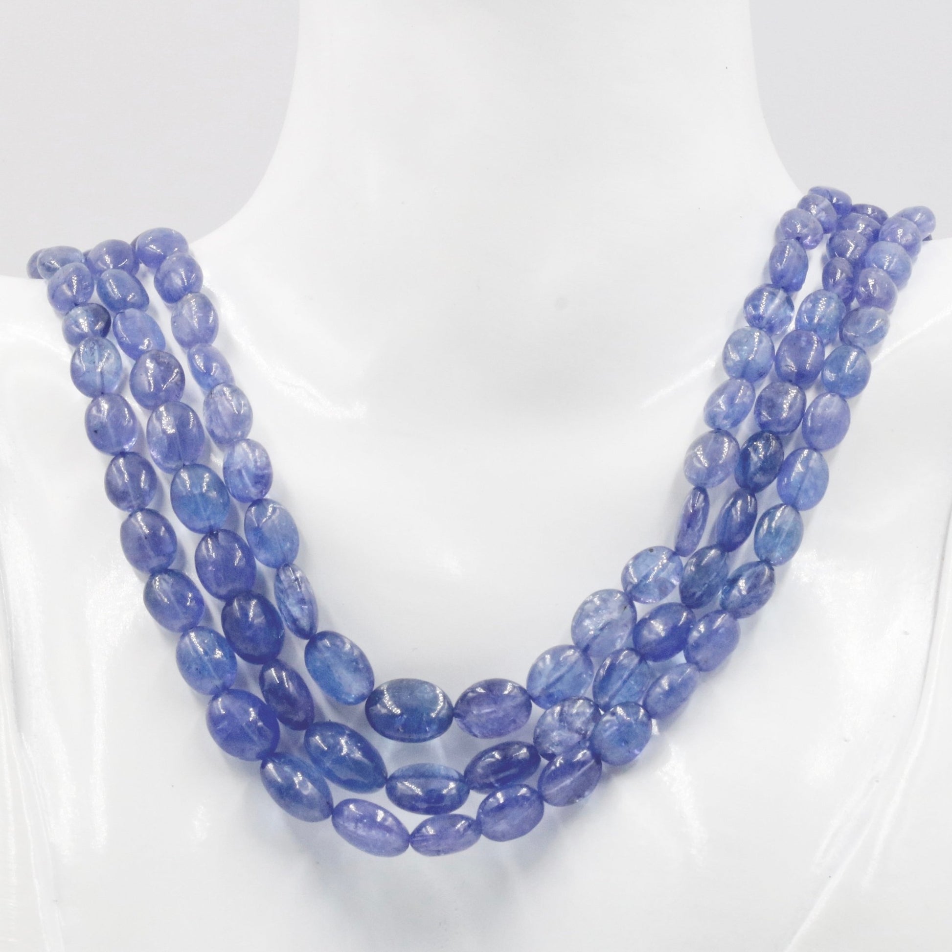 Natural Tanzanite Beaded Necklace - Taj Mahal Gems