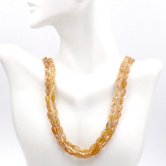 Natural Yellow Sapphire Beaded Necklace - Taj Mahal Gems