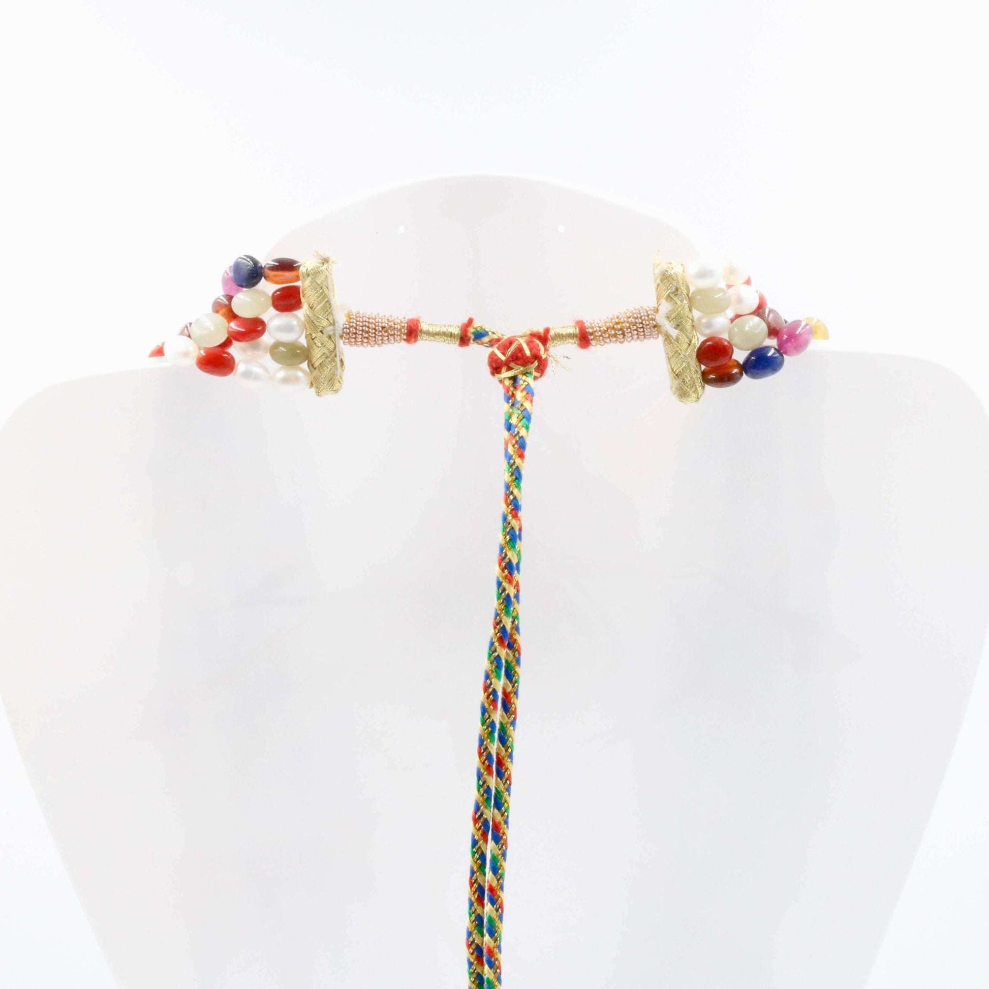 Navrathna Beaded Necklace - Taj Mahal Gems