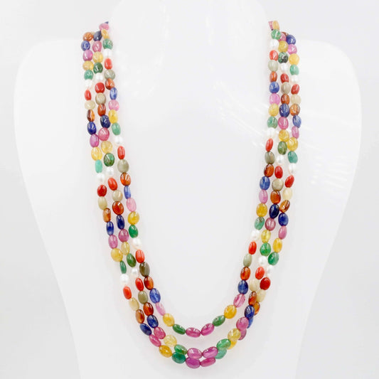 Navrathna Gemstone Necklace - Taj Mahal Gems