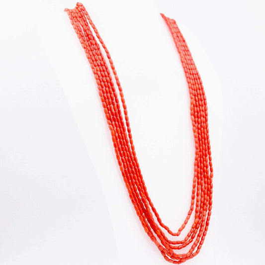 Orange Coral Gemstone Necklace - Taj Mahal Gems