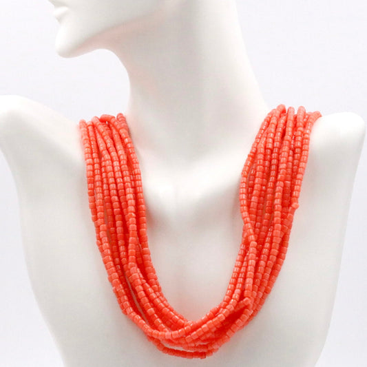 Orange Coral Necklace - Taj Mahal Gems