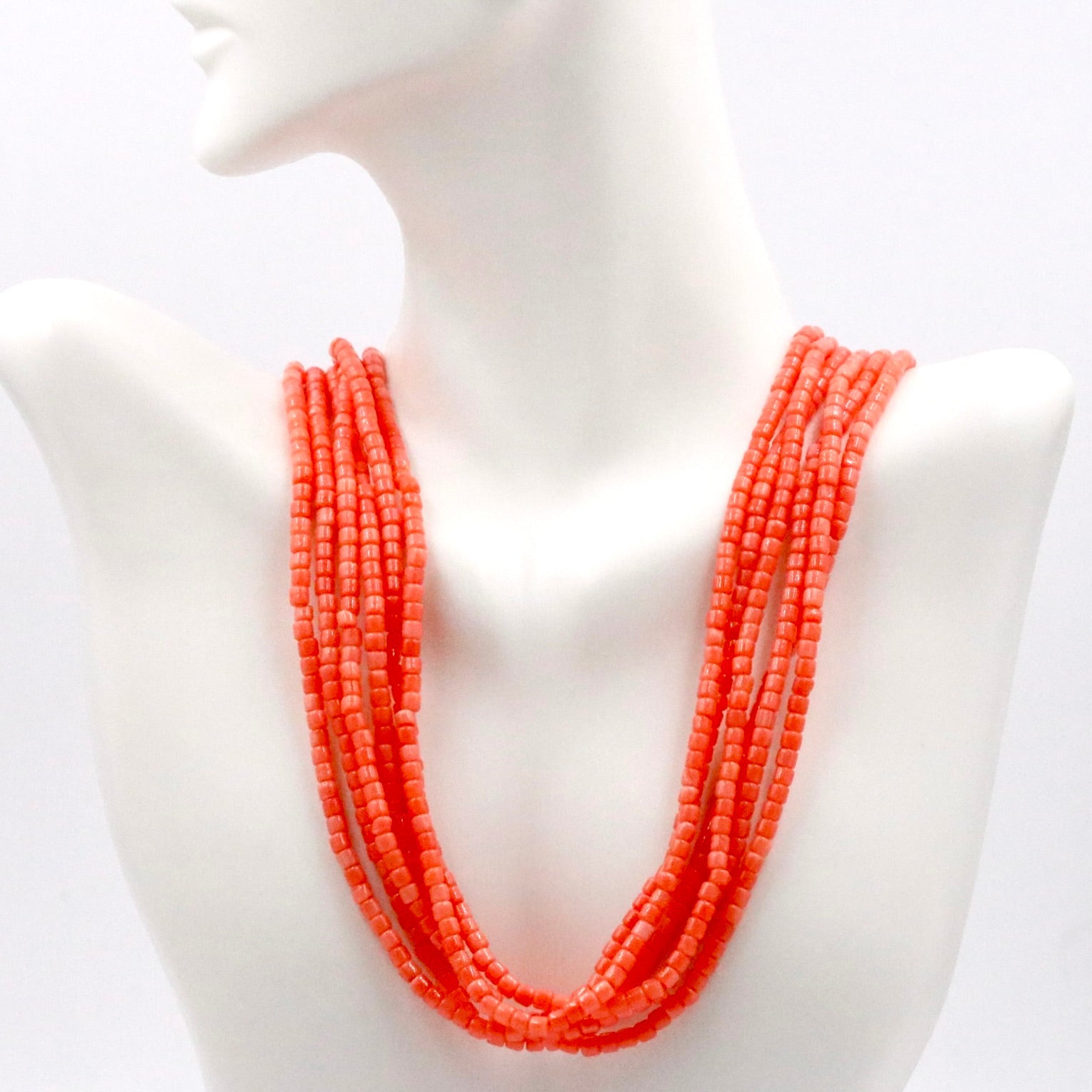 Orange Coral Necklace - Taj Mahal Gems