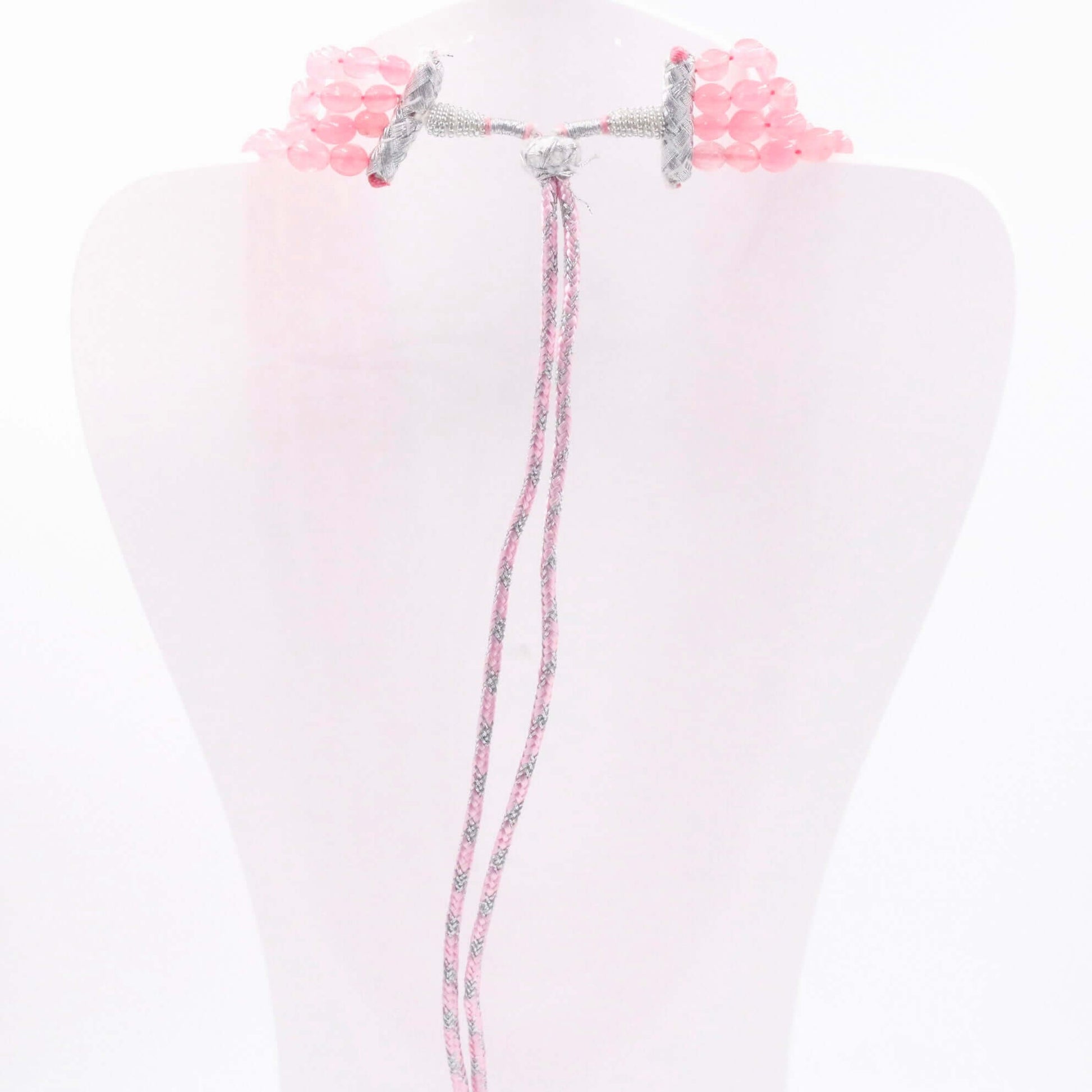 Peach Quartz Beaded Necklace - Taj Mahal Gems
