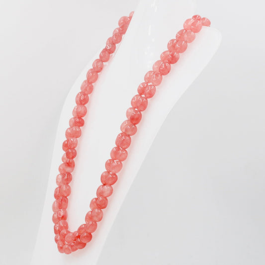 Peach Quartz Beaded Necklace - Taj Mahal Gems
