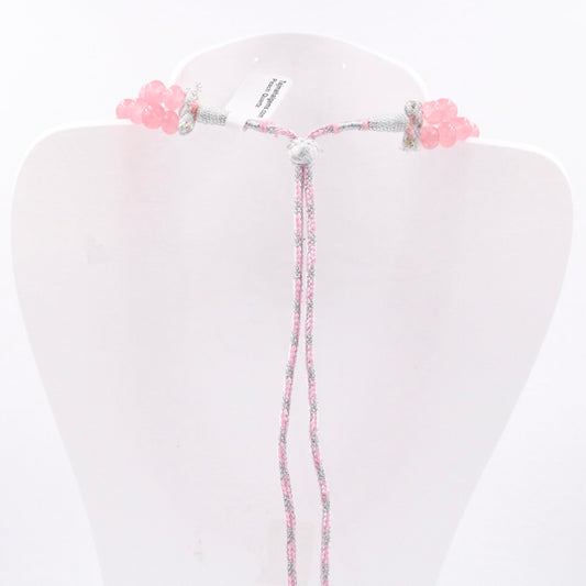 Peach Quartz Pumpkin Beads Necklace - Taj Mahal Gems