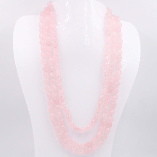 Pink Quartz Necklace - Taj Mahal Gems