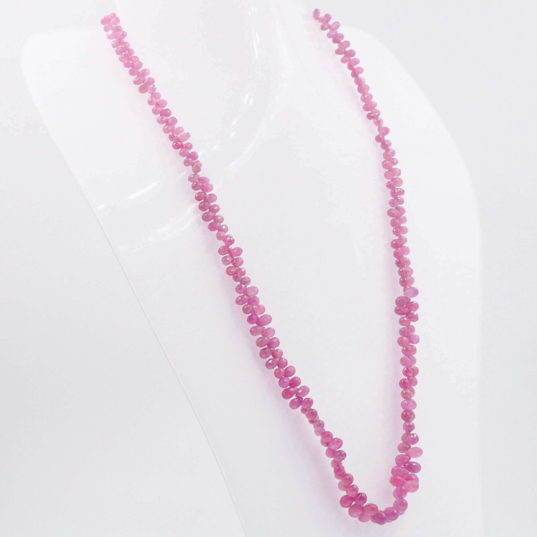 Pink Sapphire Beaded Necklace - Taj Mahal Gems