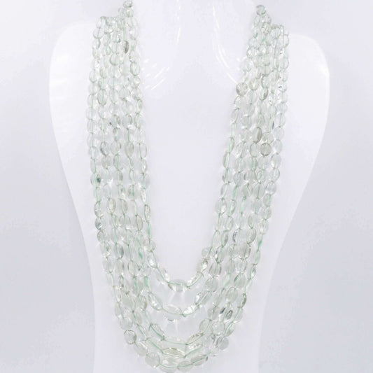 Prasiolite Beaded Necklace - Taj Mahal Gems