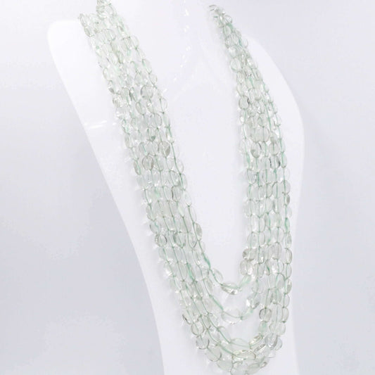 Prasiolite Beaded Necklace - Taj Mahal Gems
