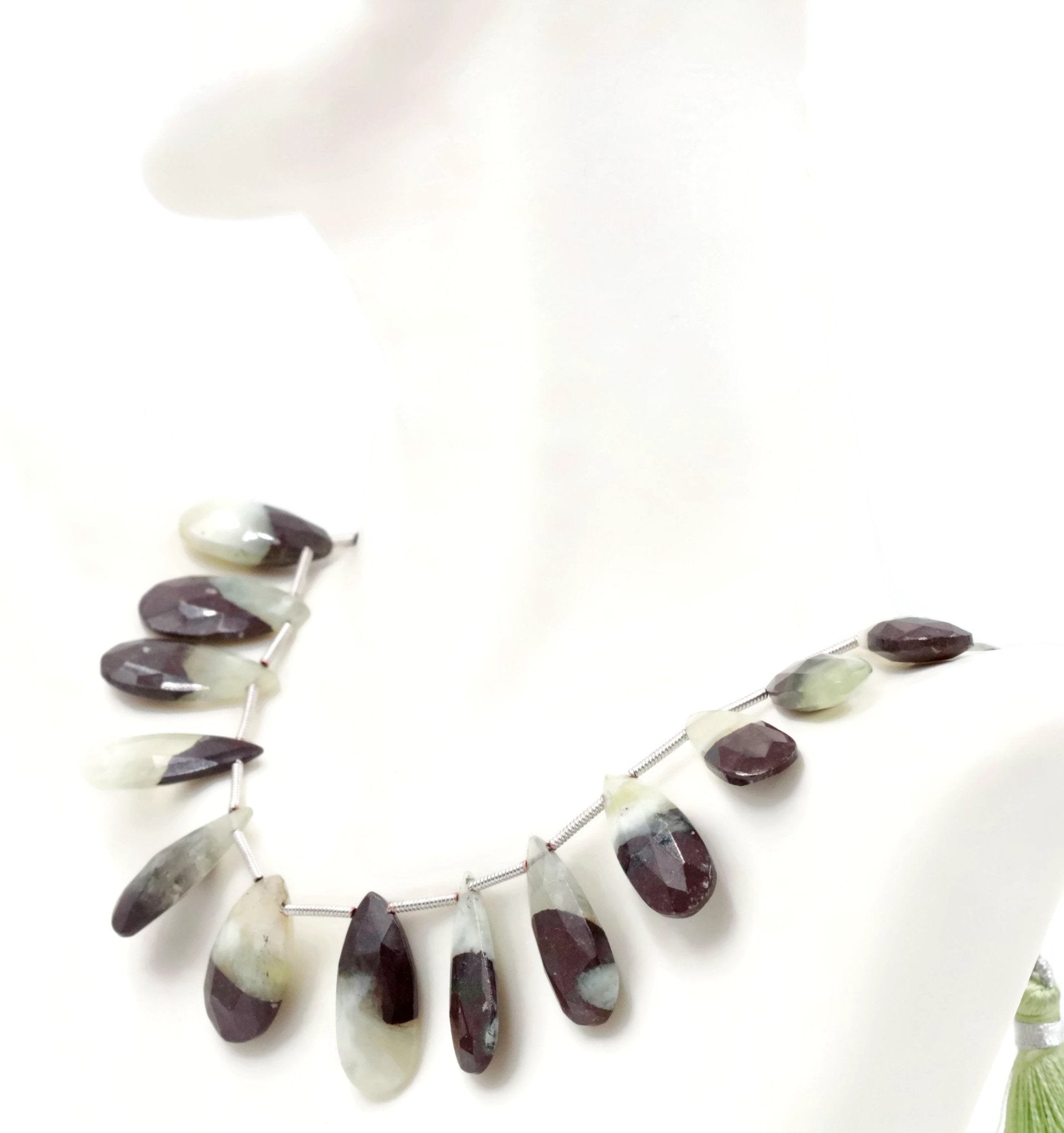 Prehnite Beads strands - Taj Mahal Gems