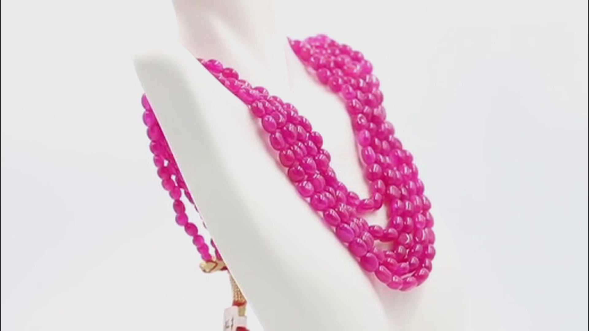 Pink Quartz Beaded Necklace - Taj Mahal Gems