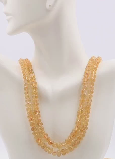 orange MultiStrand Quartz Necklace