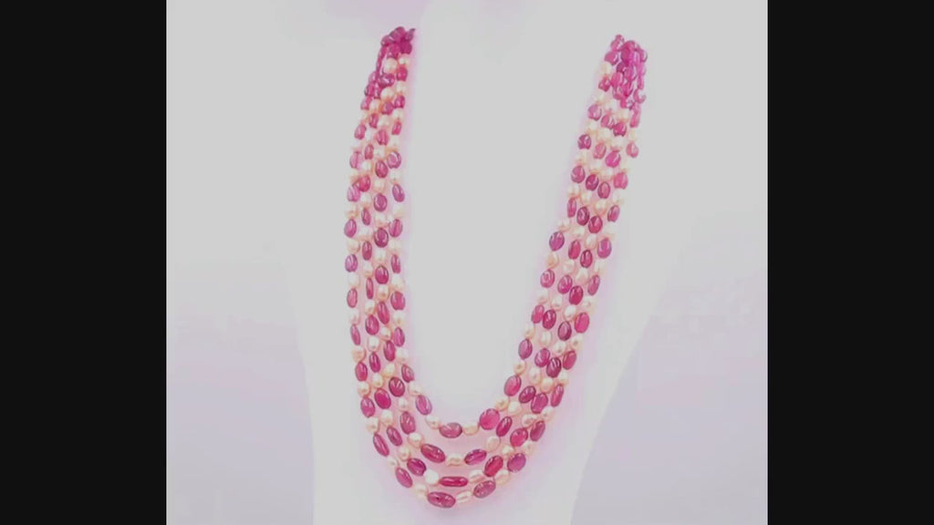 Multi Strand Pearl Necklace 