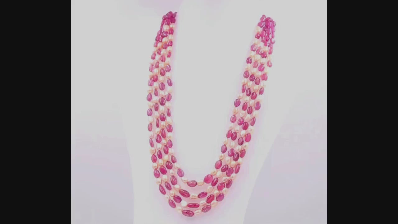 Multi Strand Pearl Necklace 