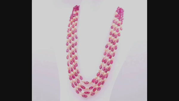 Multi Strand Pearl Necklace 