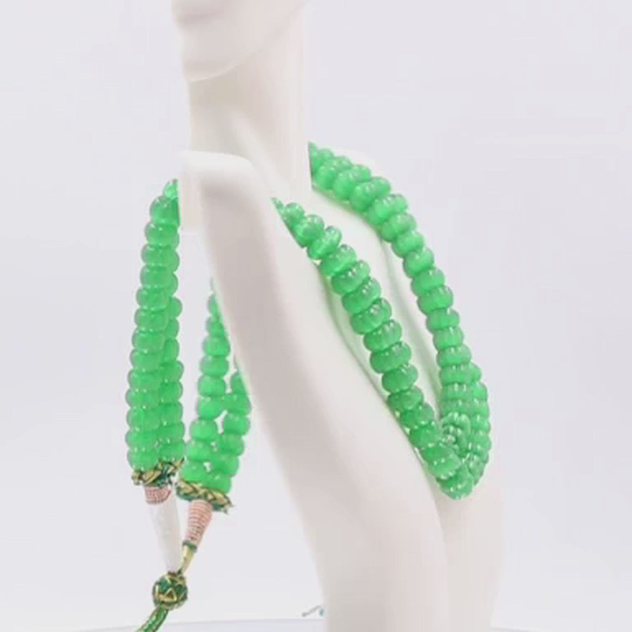 Mona Lisa Quartz Pumpkin Beads Necklace - Taj Mahal Gems