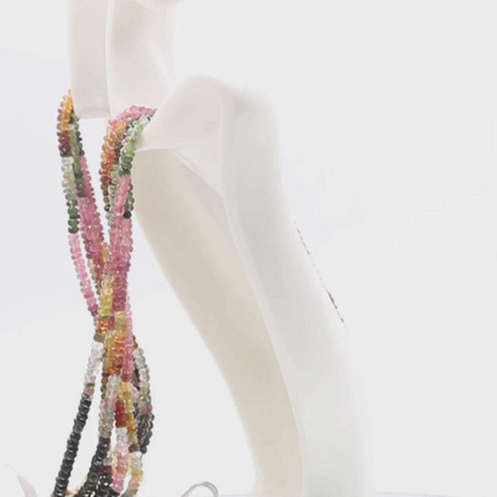 Multi Color Tourmaline Layered Necklace
