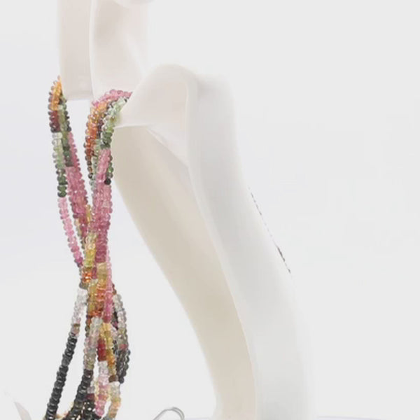 Multi Color Tourmaline Layered Necklace