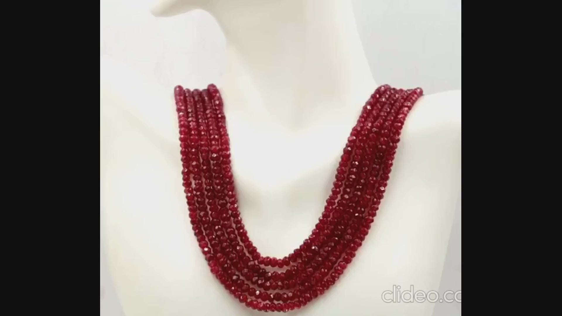Natural Red Quartz Gemstone Beaded Necklace - Taj Mahal Gems