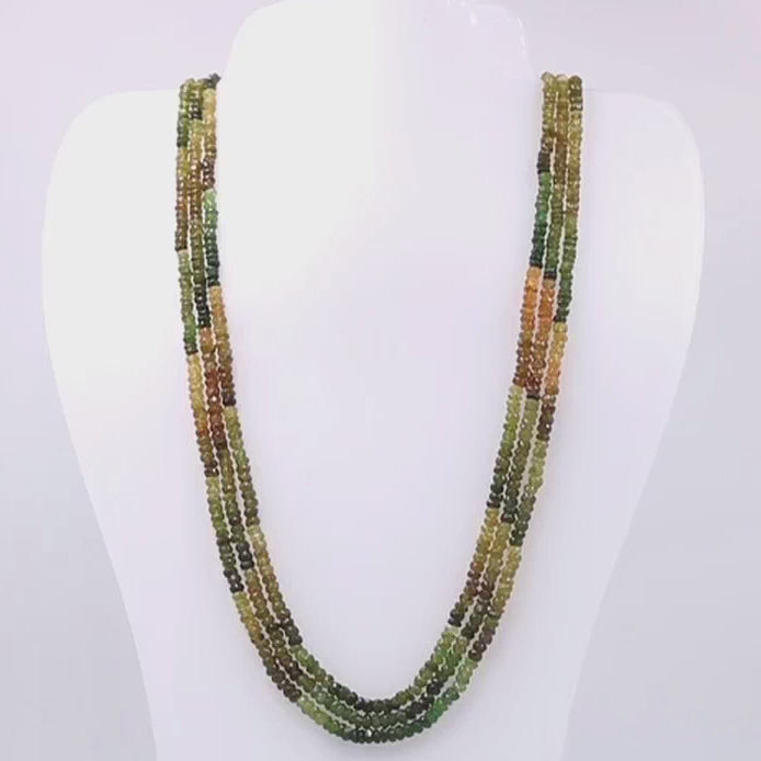 2 strand Multi Color Tourmaline Layered Necklace